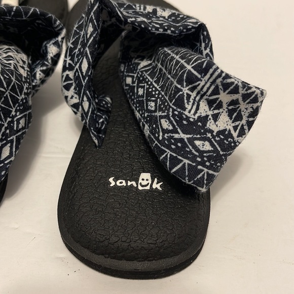 Sanuk Yoga Sling 1094465 Women’s Size 7 Sling 2 Print Black Ojai Folk Sandals - Picture 7 of 9